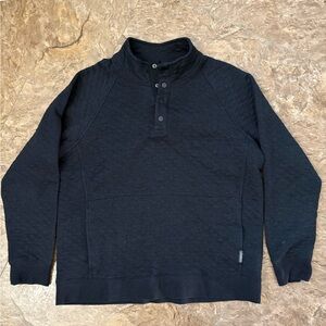 Eddie Bauer Charcoal Snap Henley Pullover